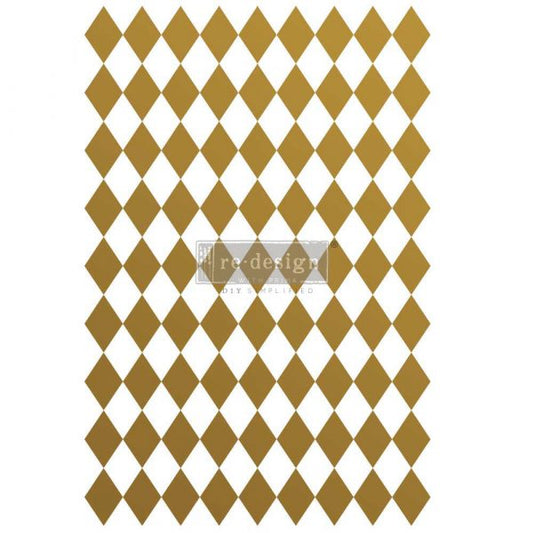 Redesign Decor Transfer - Gold Harlequin