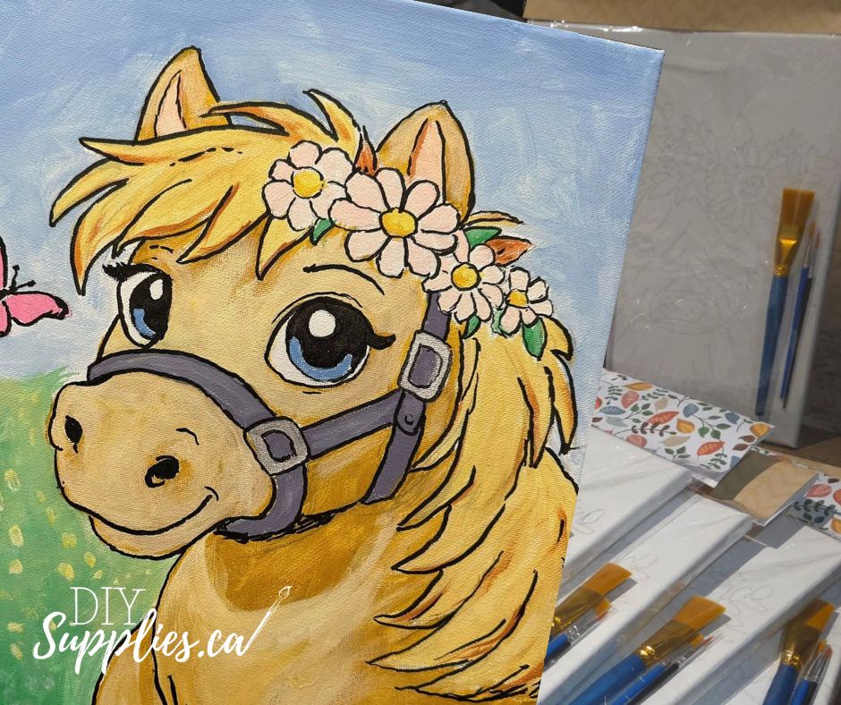 "Arty Party" Canvas Painting Kit - Pretty Pony