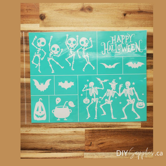 Adhesive Silk Screen Stencil - Happy Halloween