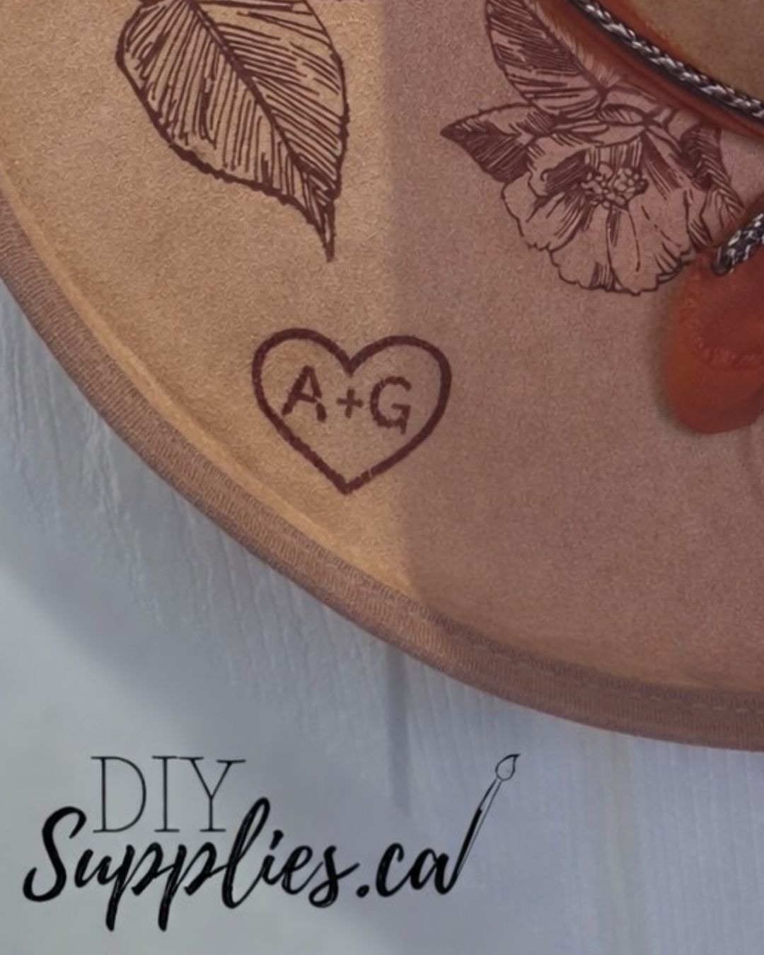 My Hearts on Fire Personalized Hat - Burnt & Brushed Art Hat