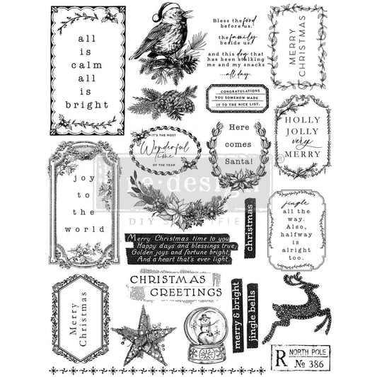 Redesign Decor Clear Stamp Holly Jolly