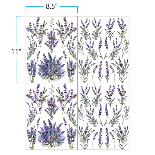 Prima Infusible Heat Transfers - 8.5" x 11" -Lavender Feilds 4 Sheets