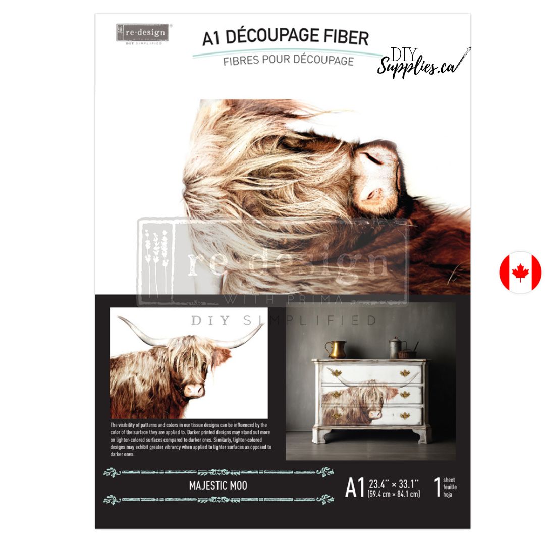 ReDesign A1 Decoupage Decor Fiber - Majestic Moo