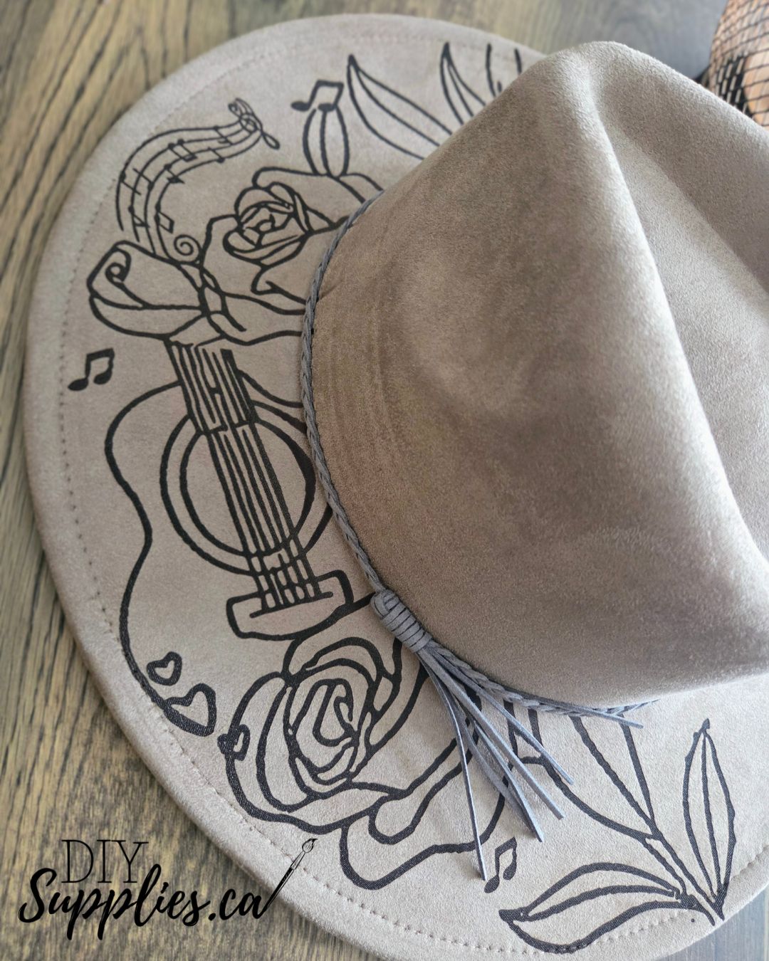 Music Lover's Cowgirl Hat - Burnt & Brushed Art Hat