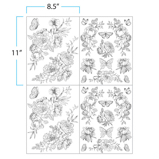 Prima Infusible Heat Transfers - 8.5" x 11" - Nature Illustrations 4 Sheets
