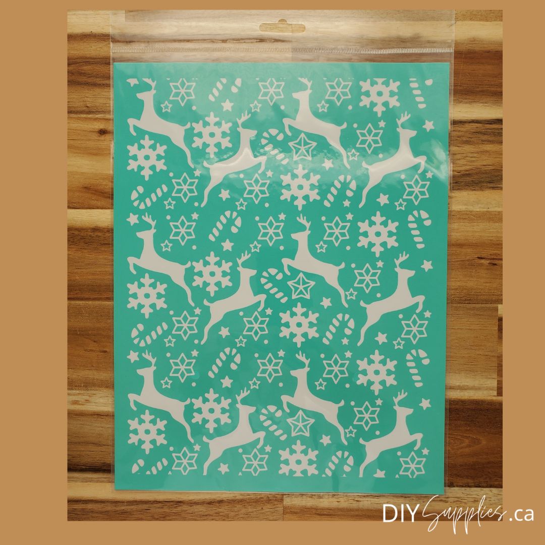 Adhesive Silk Screen Stencil - Oh Deer Pattern