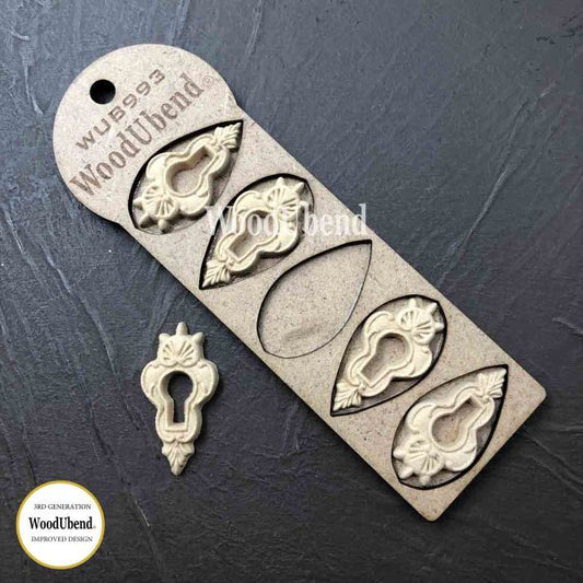 Pack of Five Keyholes WUB0993 4.7×2.5cm SKU