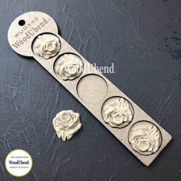 Pack of Five Small Roses WUB0342 3.5×3.5cm SKU