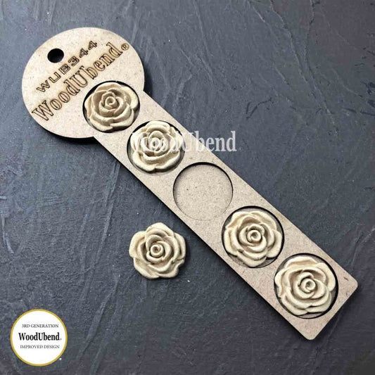 Pack of Five Swirl Rose Buds WUB0344 2.7×2.7cm SKU