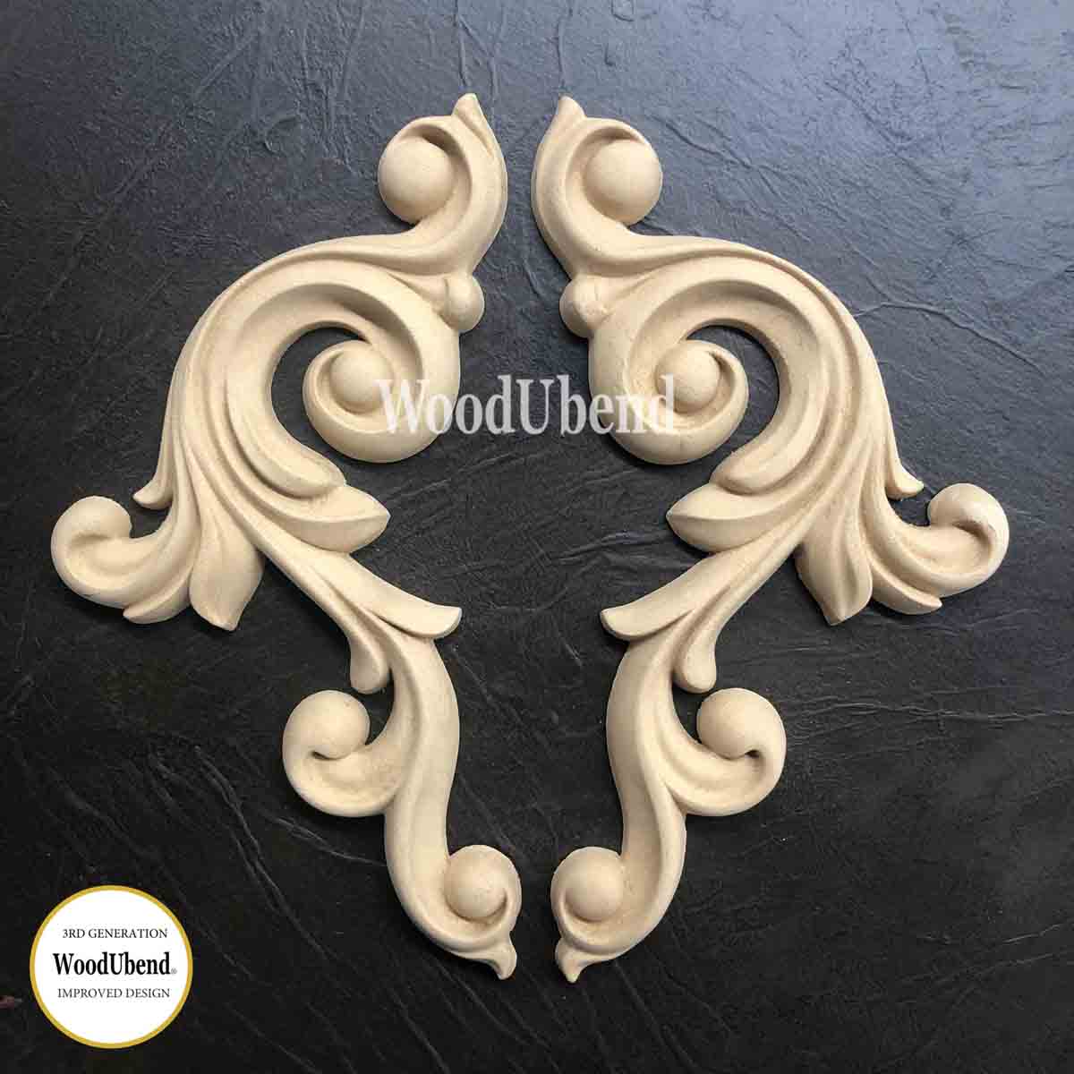 Set of Decorative Scrolls WUB1322-4 26×15.5cm SKU