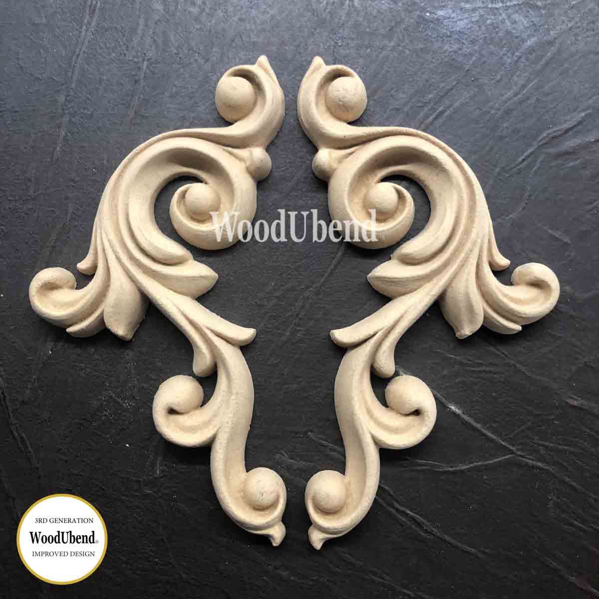 Set of Decorative Scrolls WUB1386-7 17.5x8cm SKU