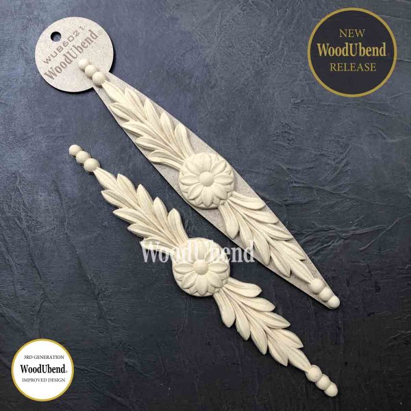 Pack of Two Floral Pediments WUB6021 4.5×26.5cm SKU