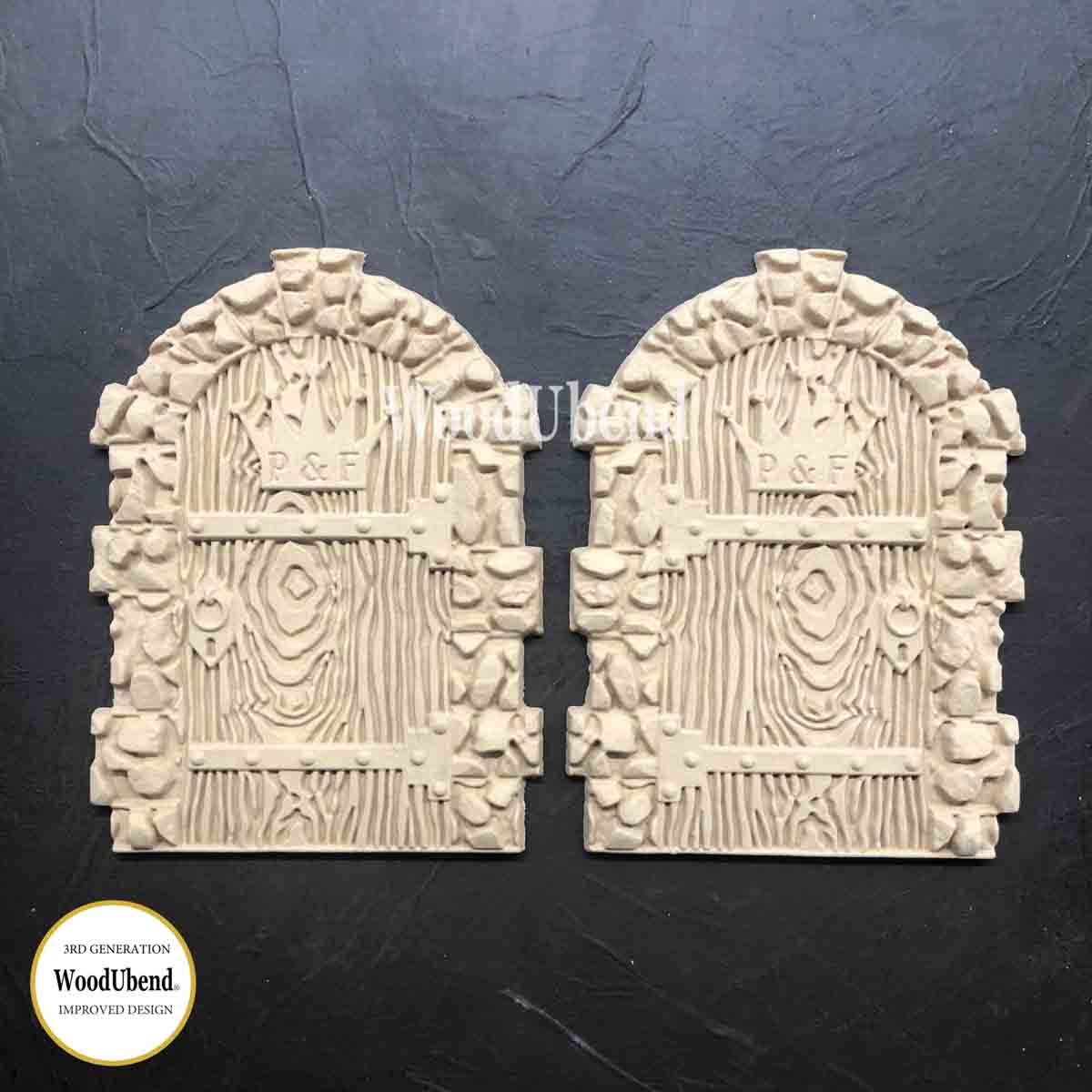 Set of Medieval Doors WUB2279 17.7x 13.2cm SKU