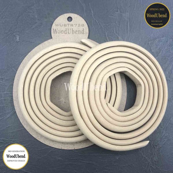 Pack of Two Plain Semi Circle Trims TR728 215x2x0.8cm SKU