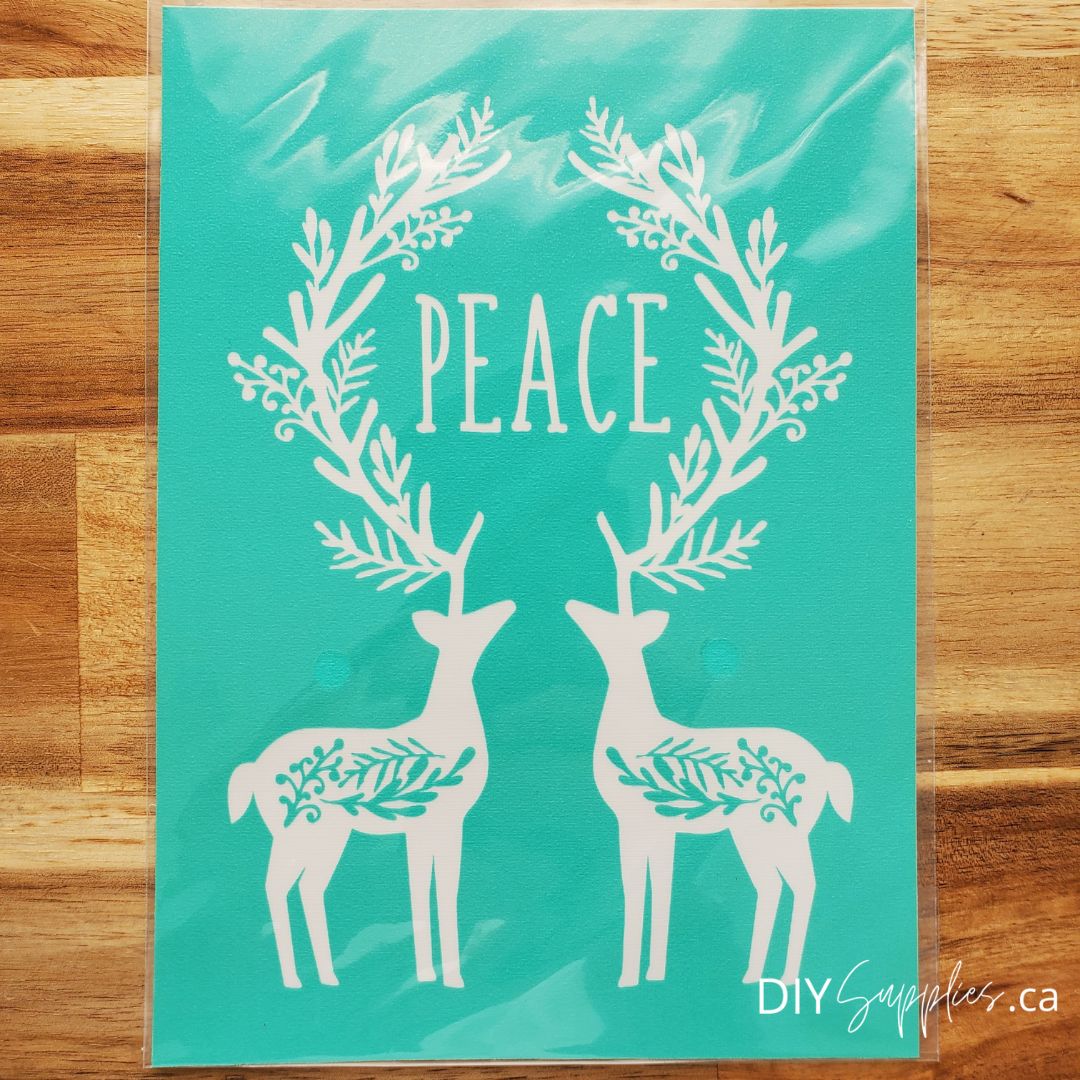 Adhesive Silk Screen Mini Stencil 5 x 7 - Peace