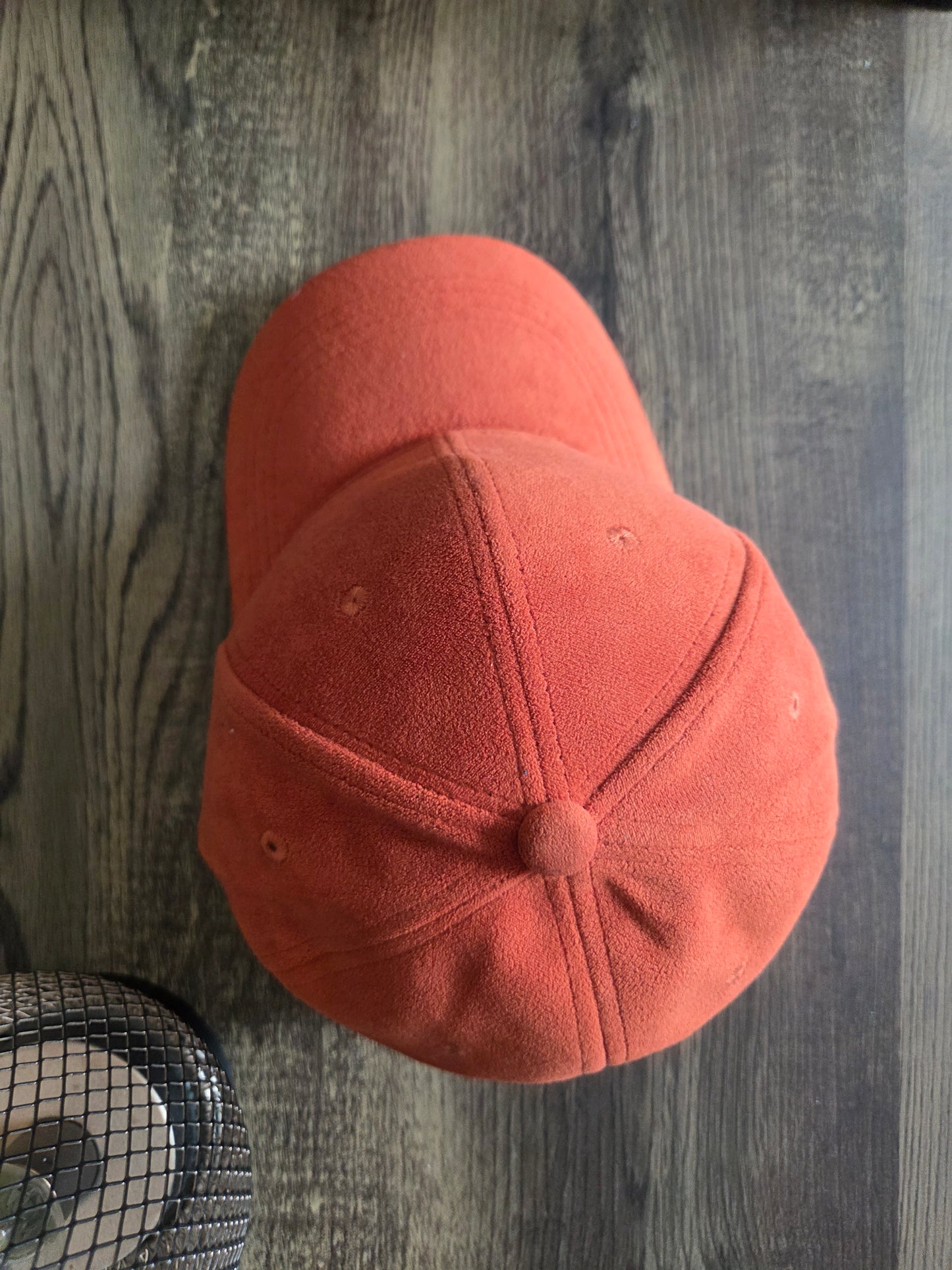 Suede Baseball Cap Plain - Rust
