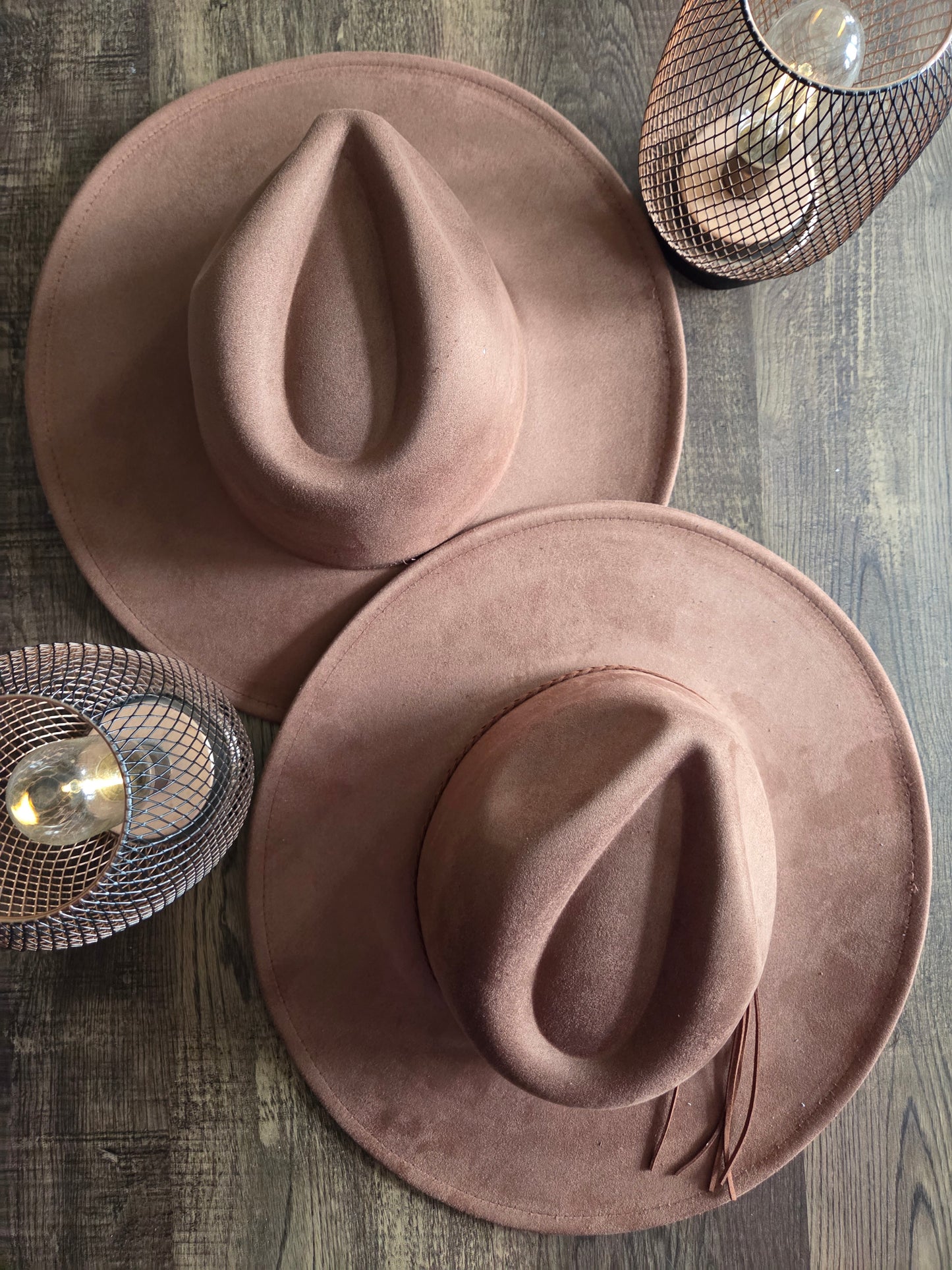 Plain Tear Drop Brown Burnt & Brushed Hat Blank