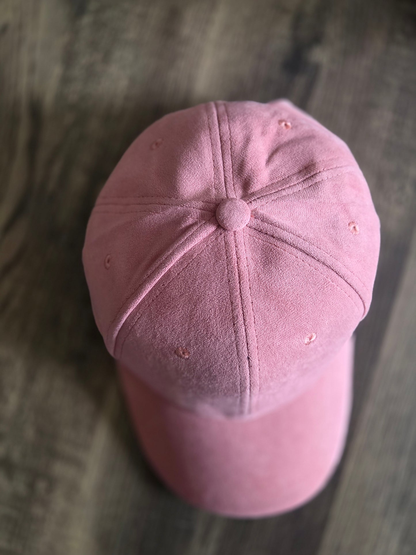 Suede Baseball Cap Plain - Blush/Pink
