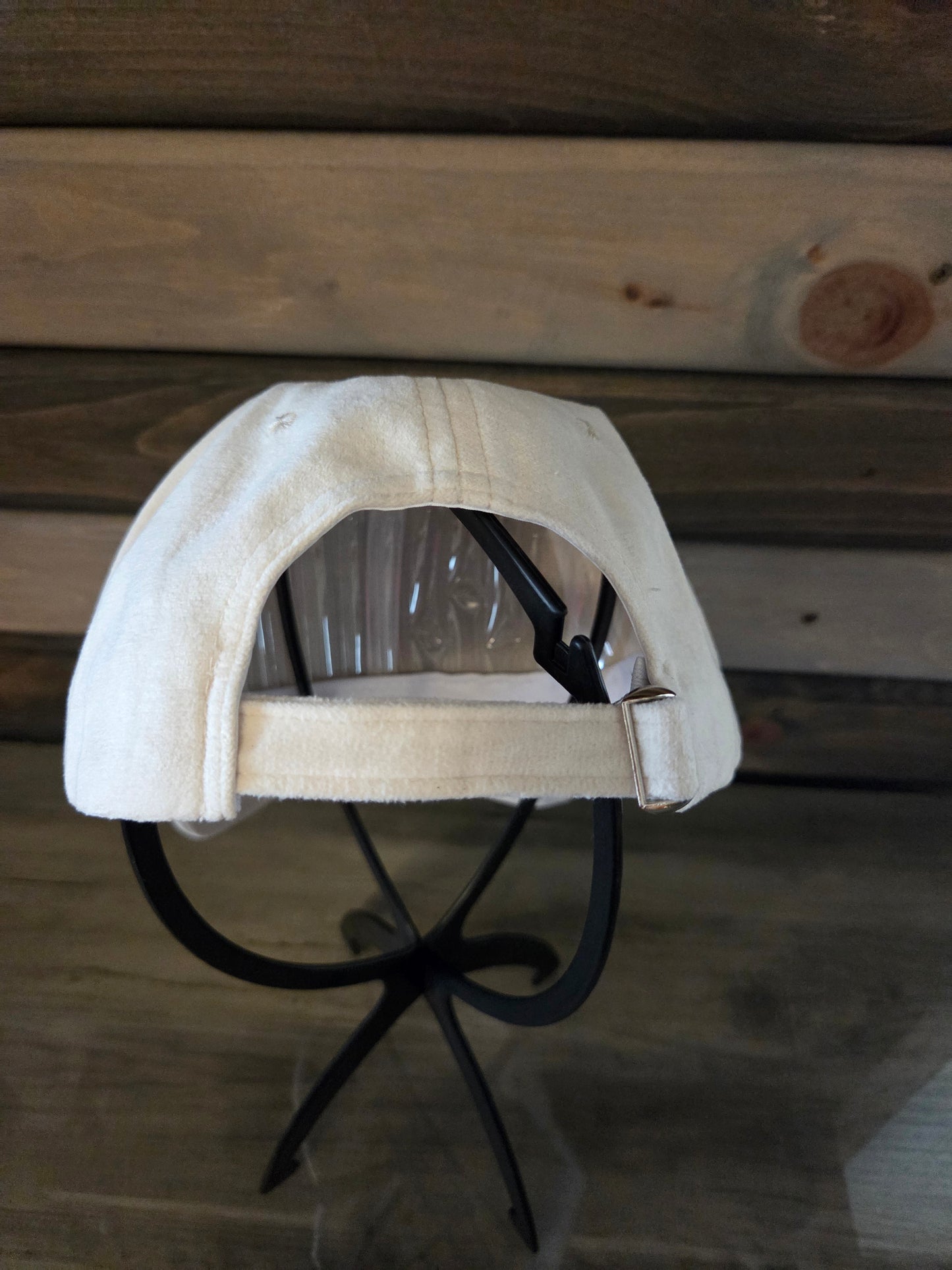 Suede Baseball Cap Plain - White
