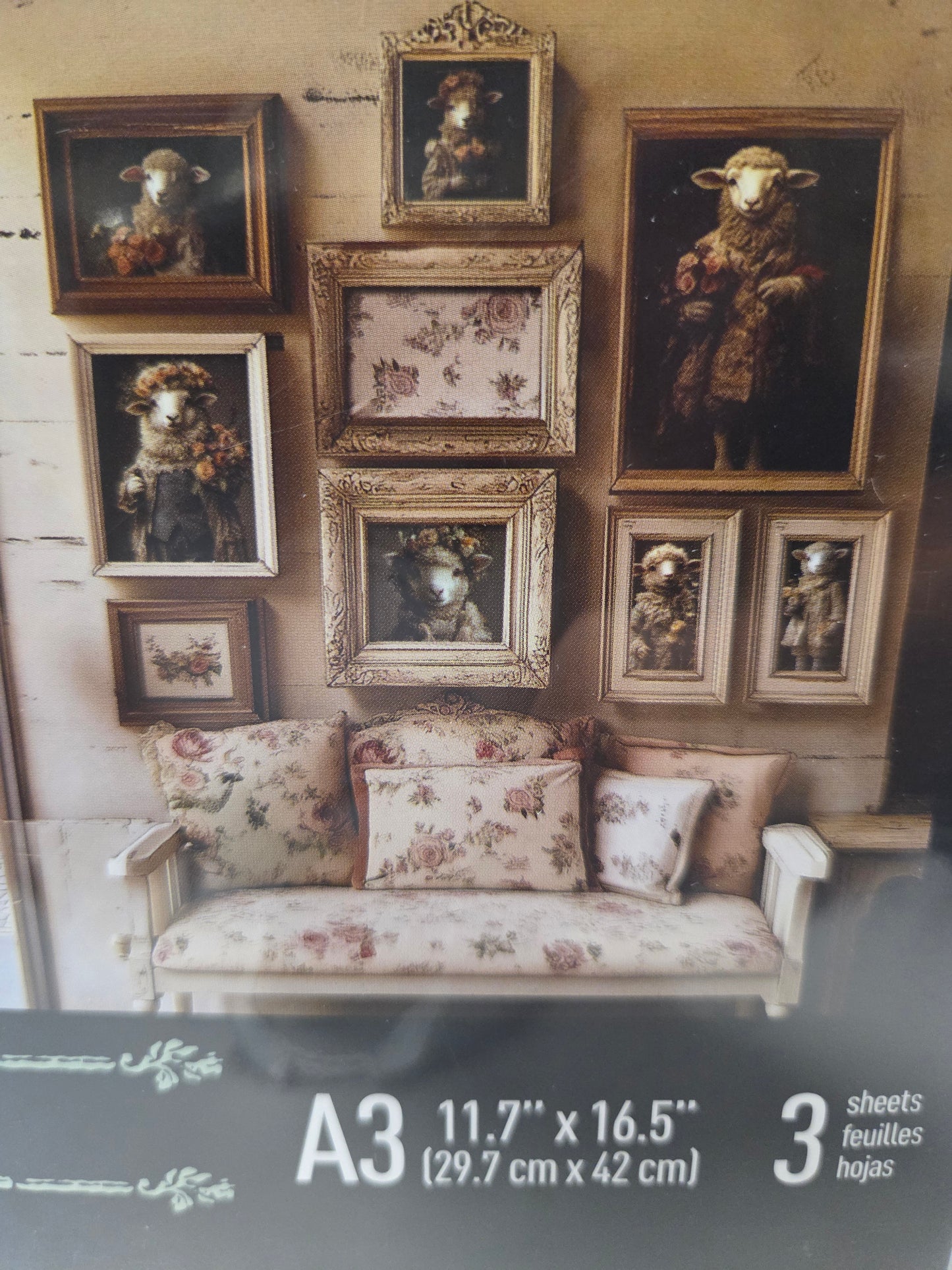 ReDesign A3 Decoupage Decor Fiber - Sheepish Elegance