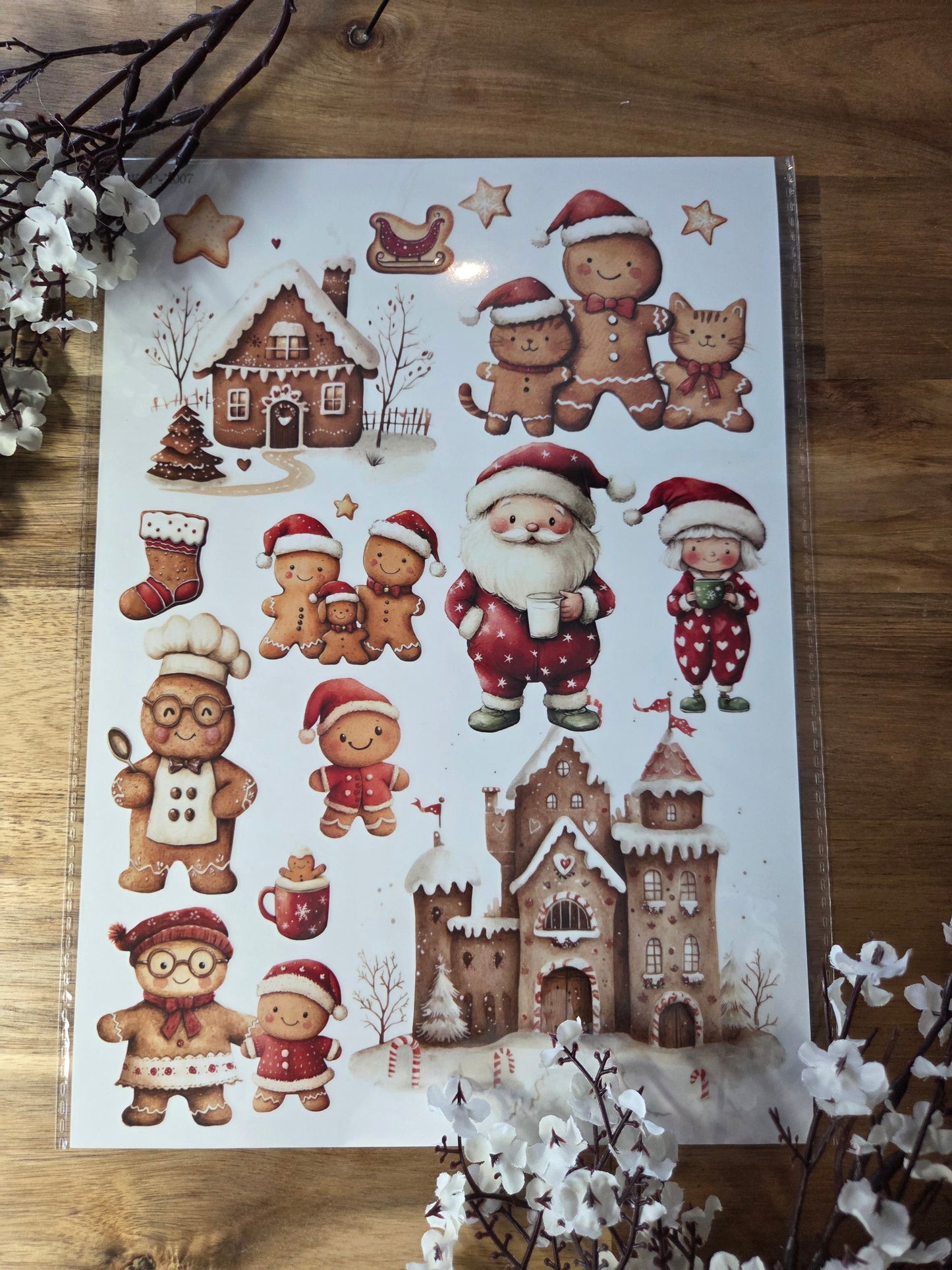 Water Transfer - Ginger Delights 8.5 x 11  Transfer Sheet