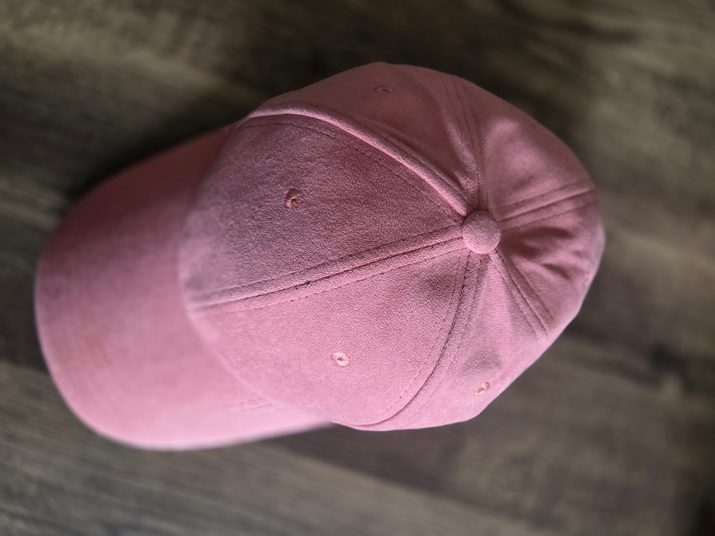Suede Baseball Cap Plain - Blush/Pink