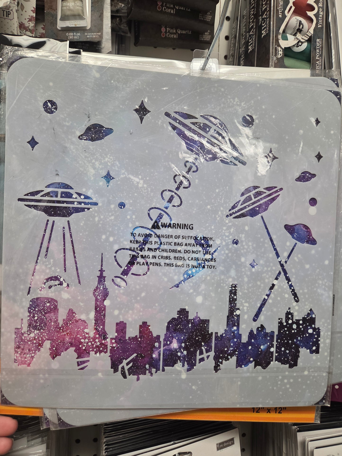 Plastic Stencil – UFO 11.8 inch x 11.8 inch