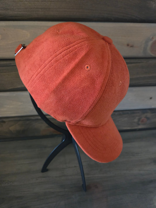Suede Baseball Cap Plain - Rust