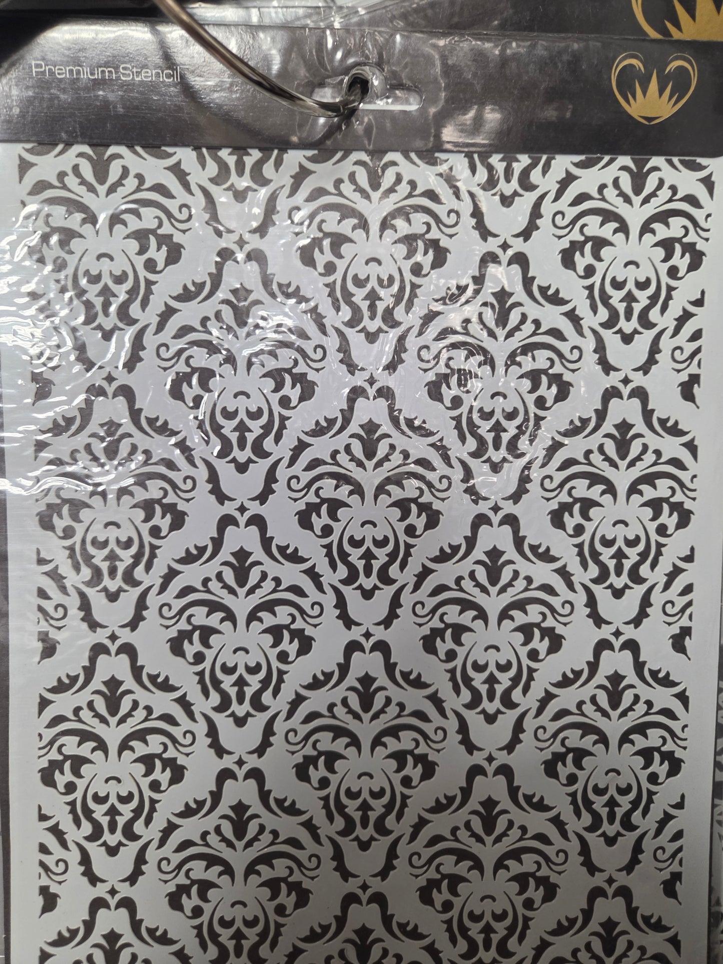 Posh Chalk Stencil Damask 21 x 30 cm
