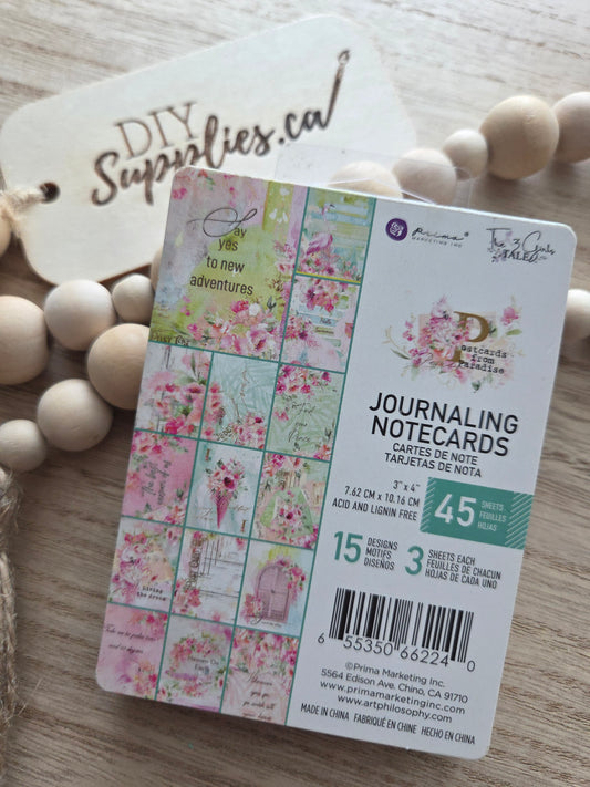 Prima Journaling Notecards - 45 Piece 3" x 4"Journaling Notecards Postcards in Paradise
