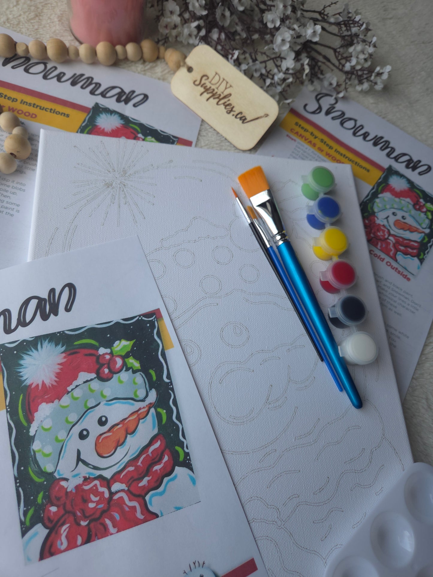 "Arty Party" Canvas Painting Kit - Snowman