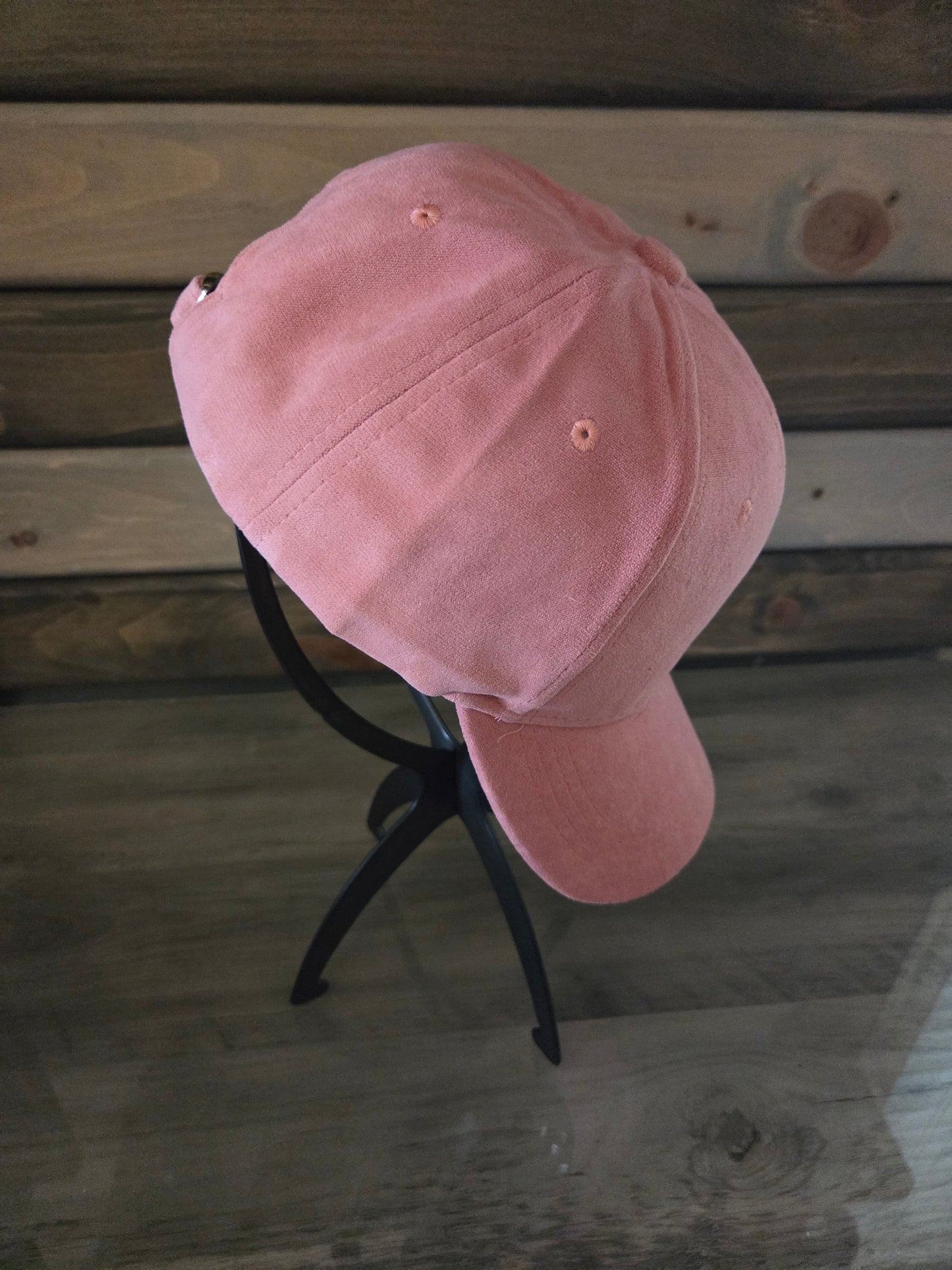 Suede Baseball Cap Plain - Blush/Pink