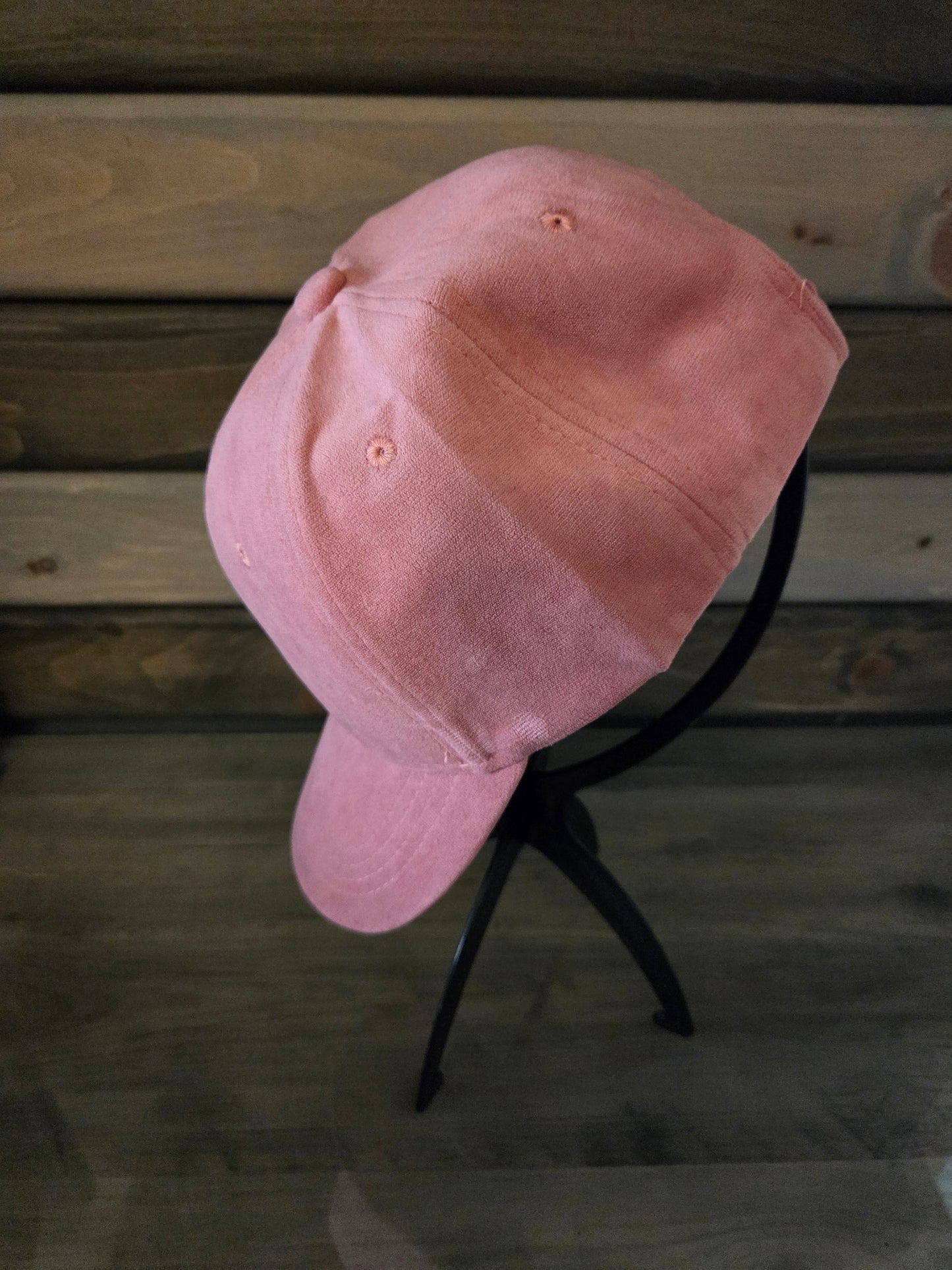Suede Baseball Cap Plain - Blush/Pink