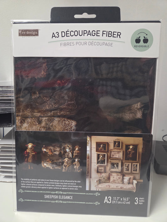 ReDesign A3 Decoupage Decor Fiber - Sheepish Elegance