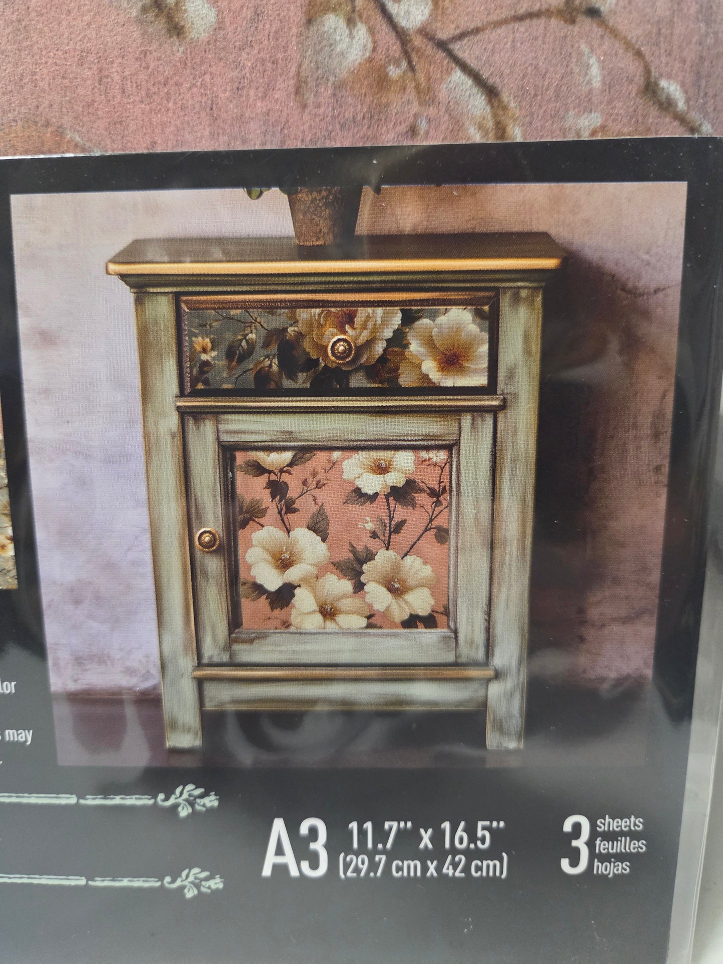 ReDesign A3 Decoupage Decor Fiber - Pure Petal Elegance
