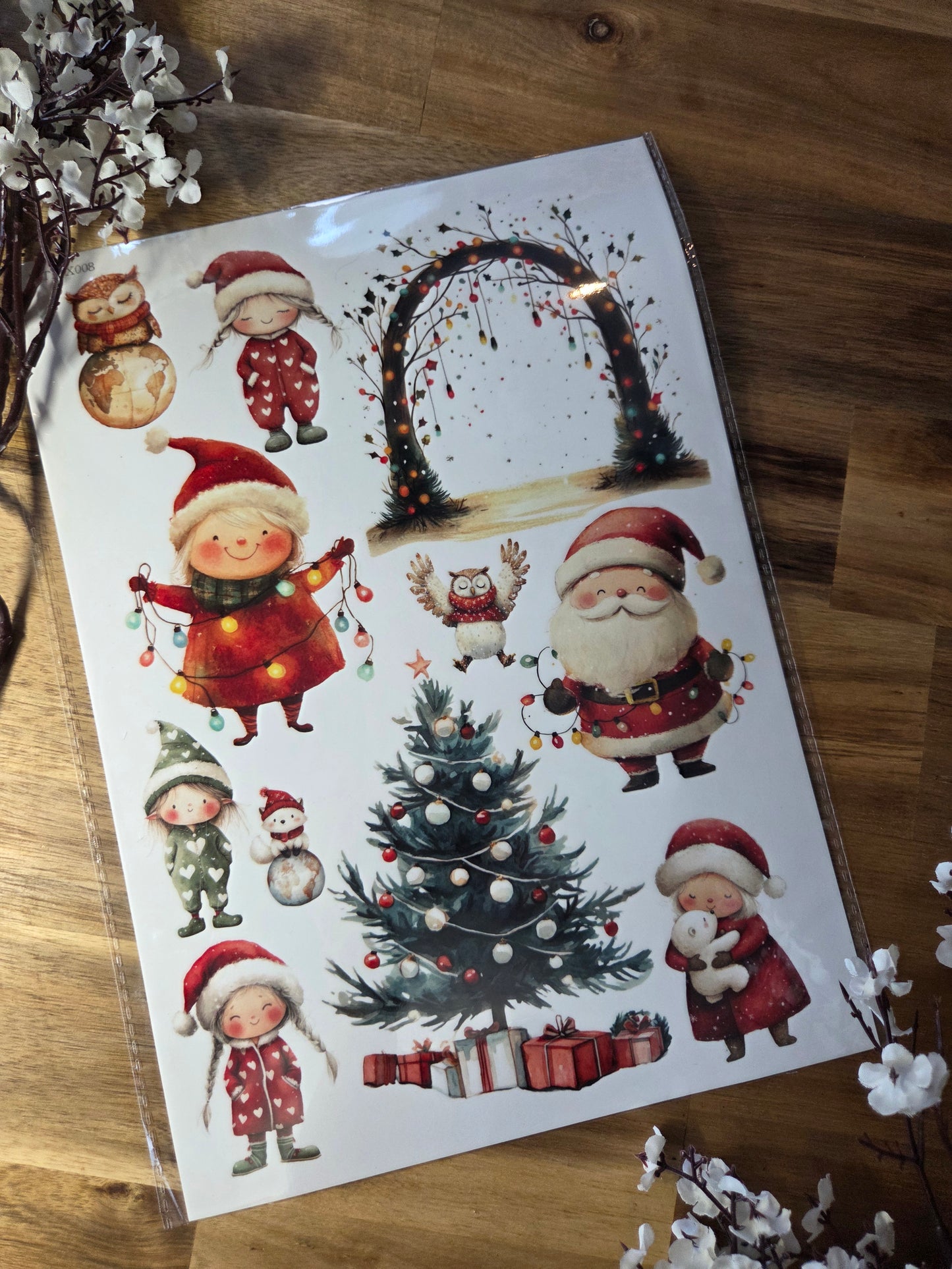 Water Transfer - Holiday Lights 8.5 x 11  Transfer Sheet