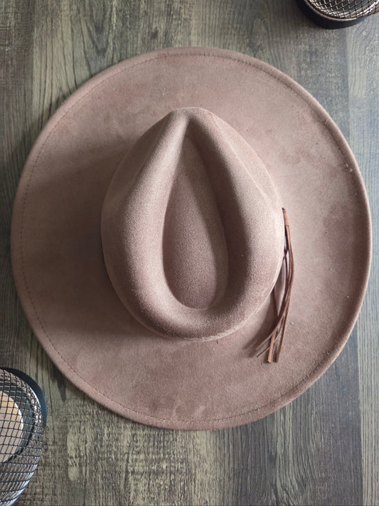 Plain Tear Drop Brown Burnt & Brushed Hat Blank
