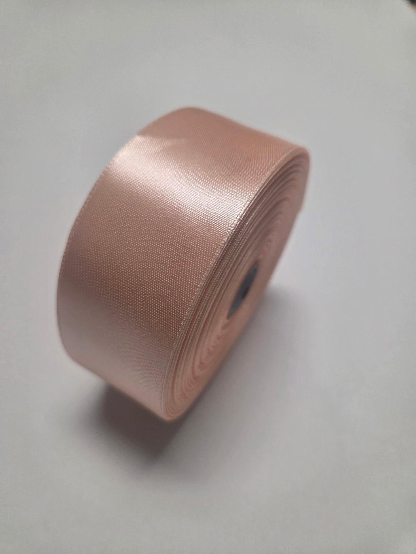 Double Faced 1 1/2 Inch Peach Satin Ribbon