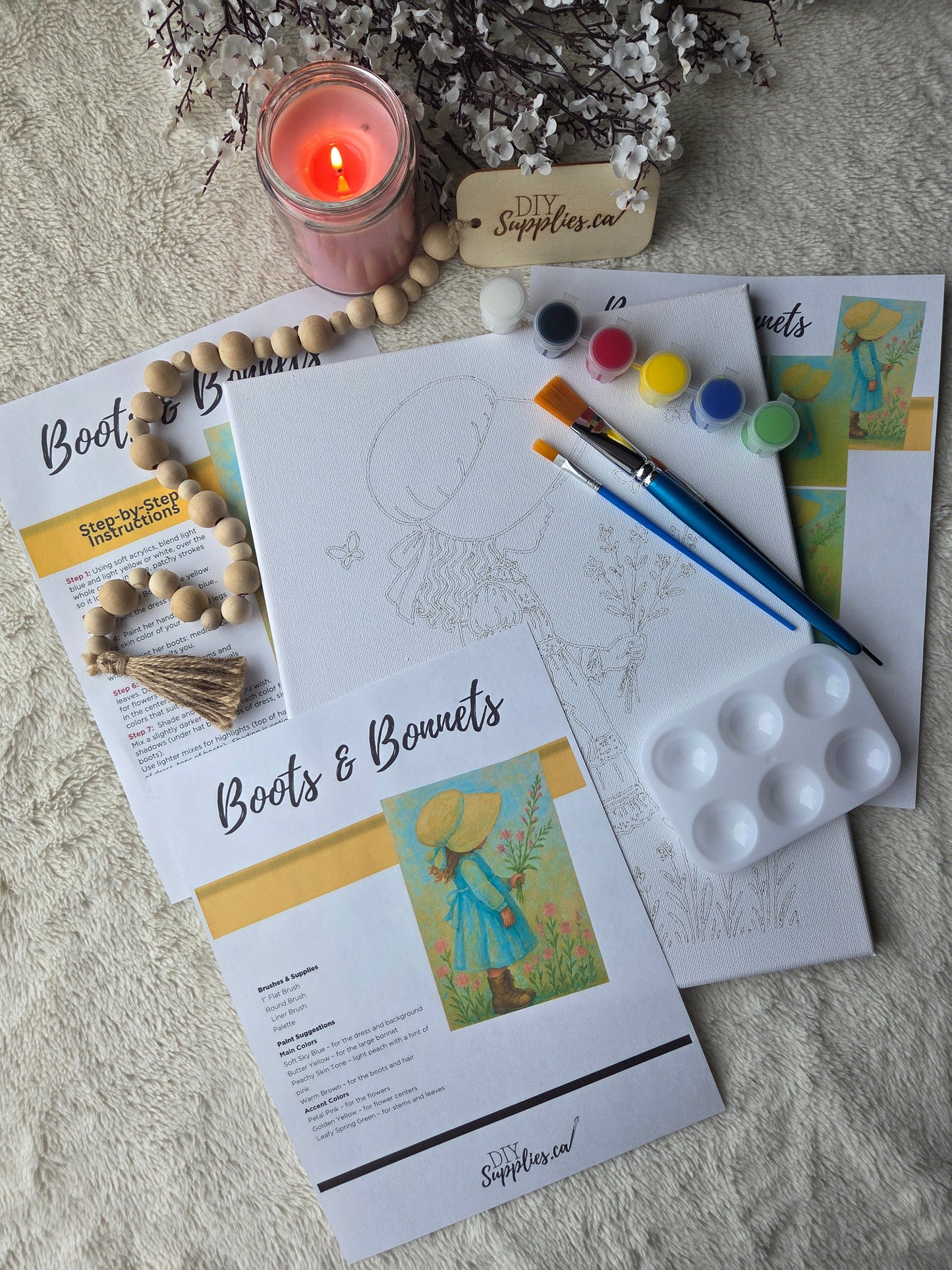 "Arty Party" Canvas Painting Kit - Boots and Bonnets