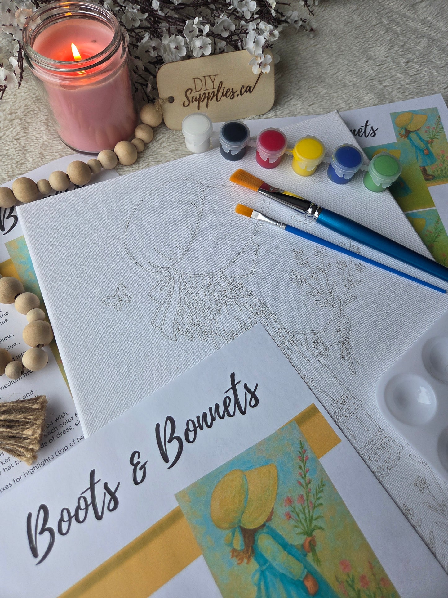 "Arty Party" Canvas Painting Kit - Boots and Bonnets