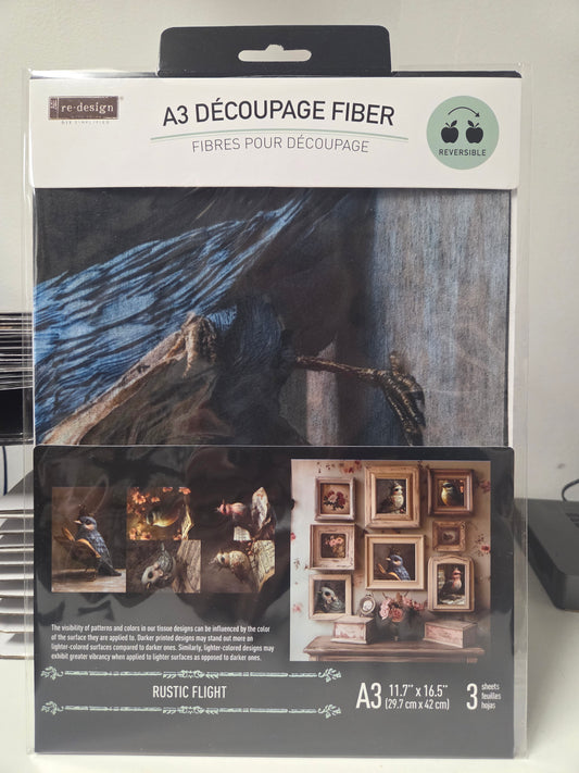 ReDesign A3 Decoupage Decor Fiber - Rustic Flight