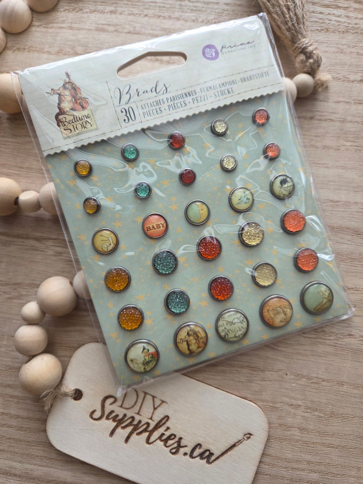 Prima 30 Piece Brads Bedtime Story
