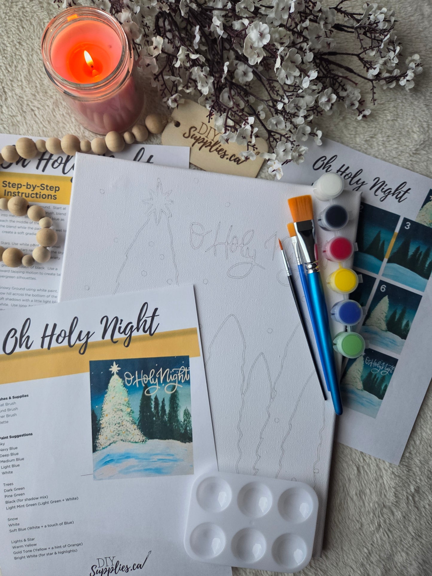 "Arty Party" Canvas Painting Kit -  O Holy Night