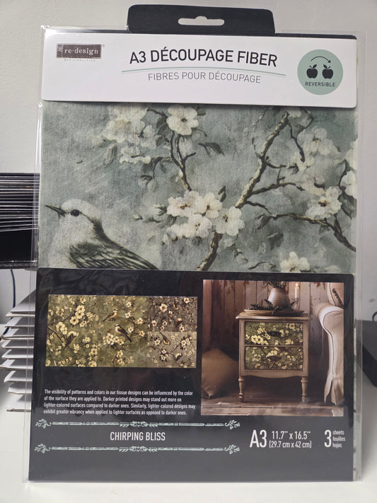 ReDesign A3 Decoupage Decor Fiber - Chirping Bliss