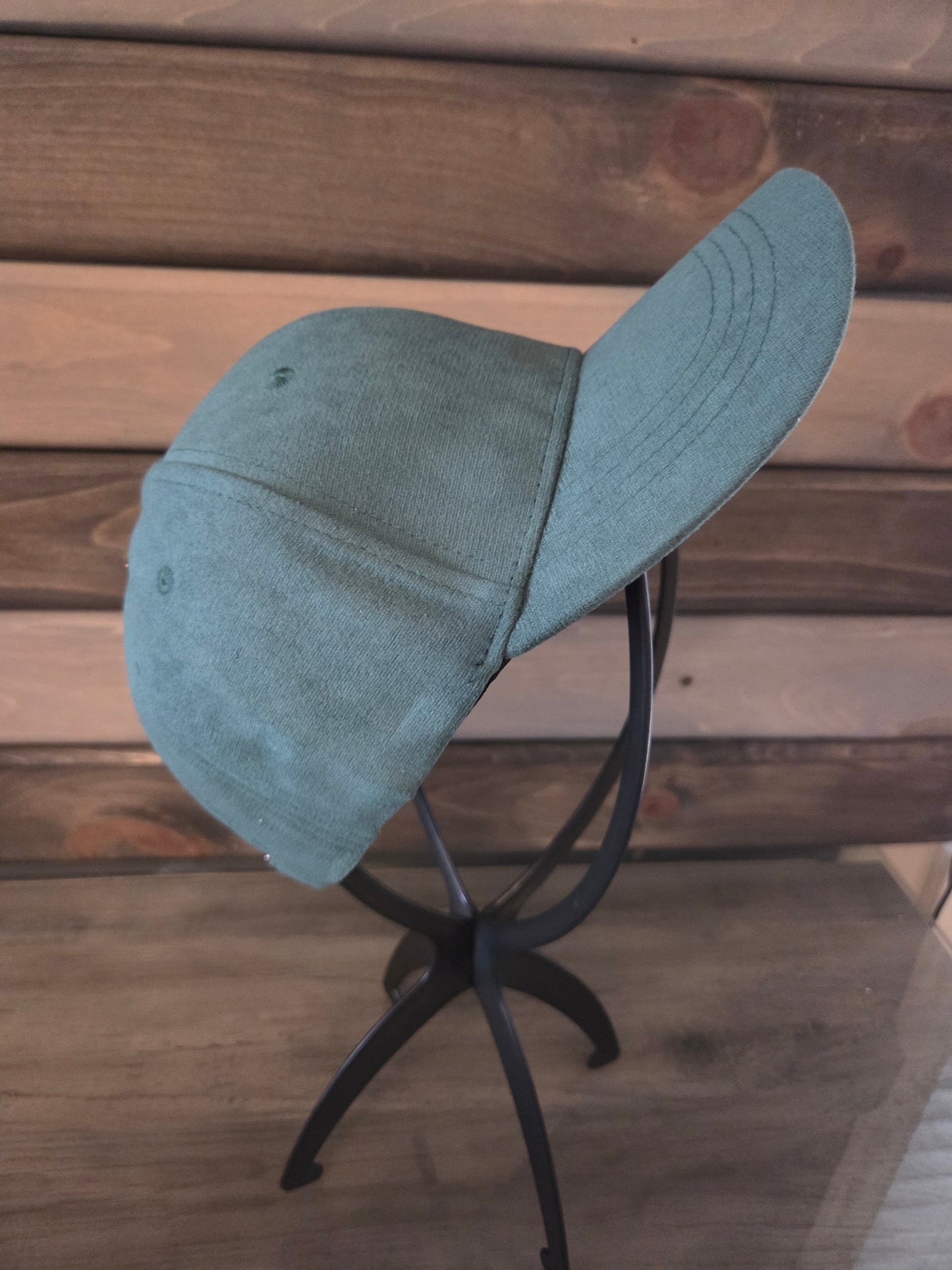 Suede Baseball Cap Plain - Green