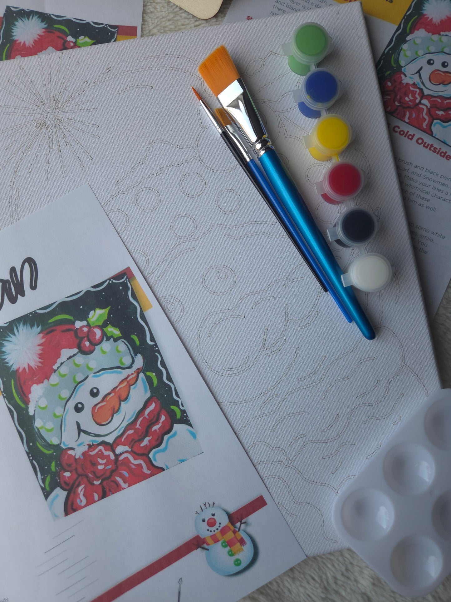 "Arty Party" Canvas Painting Kit - Snowman