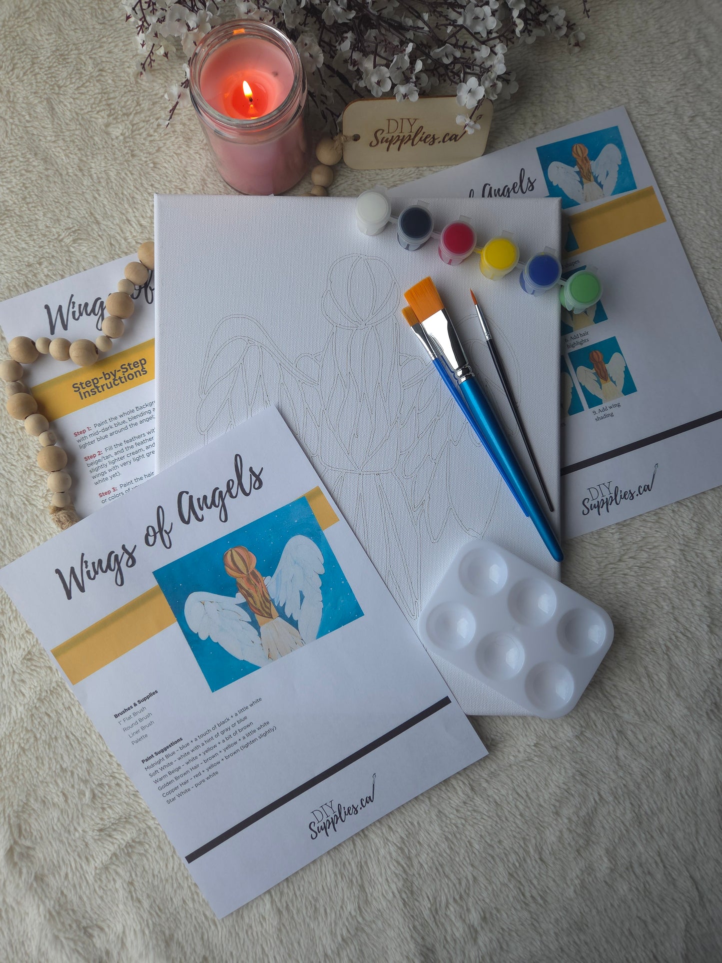 "Arty Party" Canvas Painting Kit - Wings of Angels