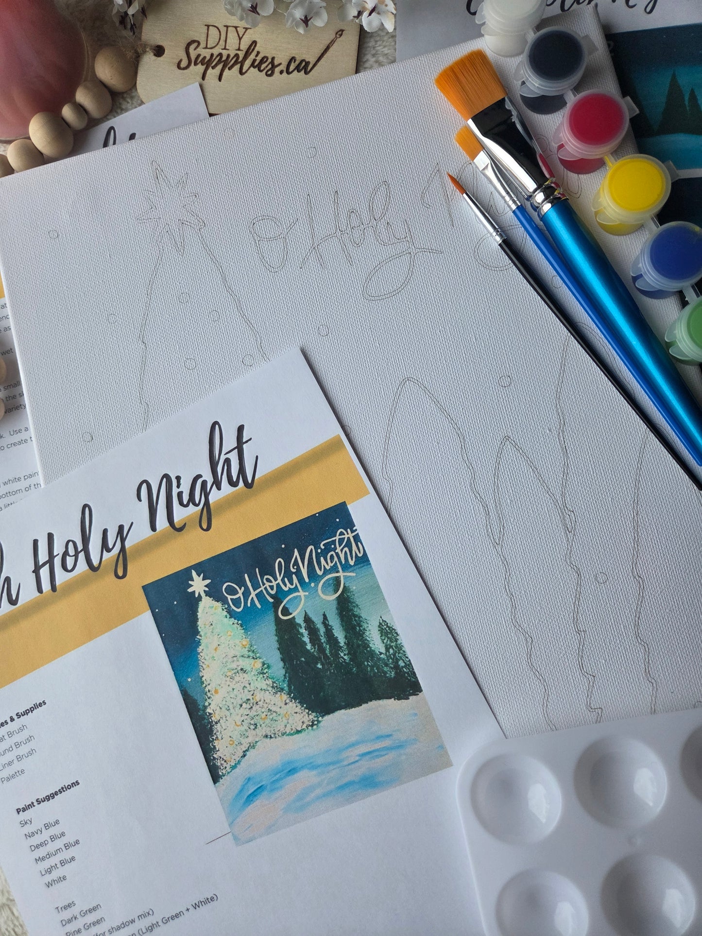 "Arty Party" Canvas Painting Kit -  O Holy Night