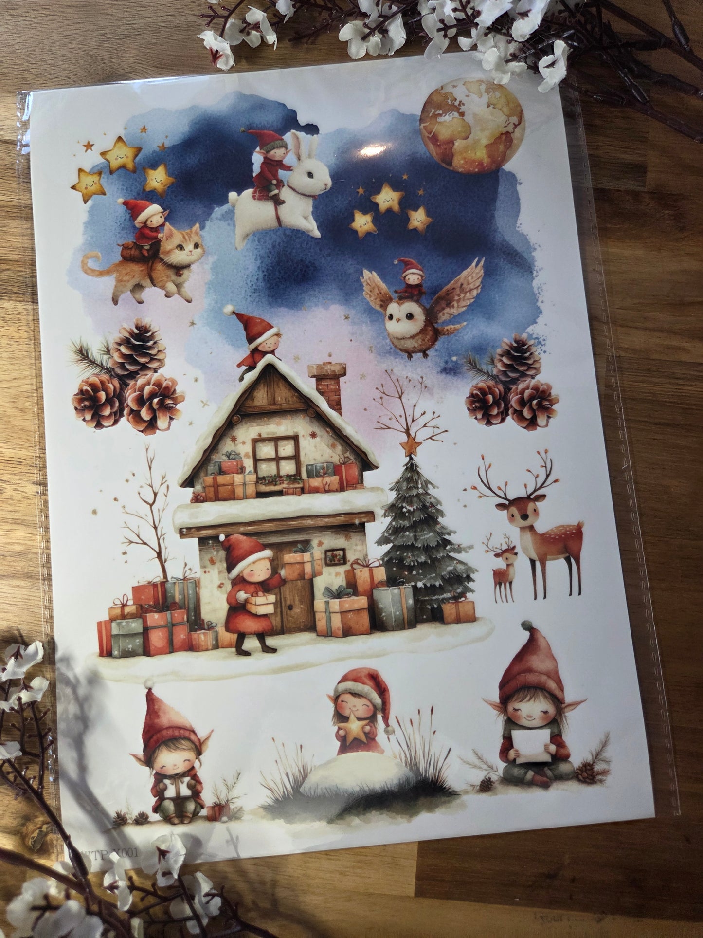 Water Transfer - Elf Getaway 8.5 x 11  Transfer Sheet