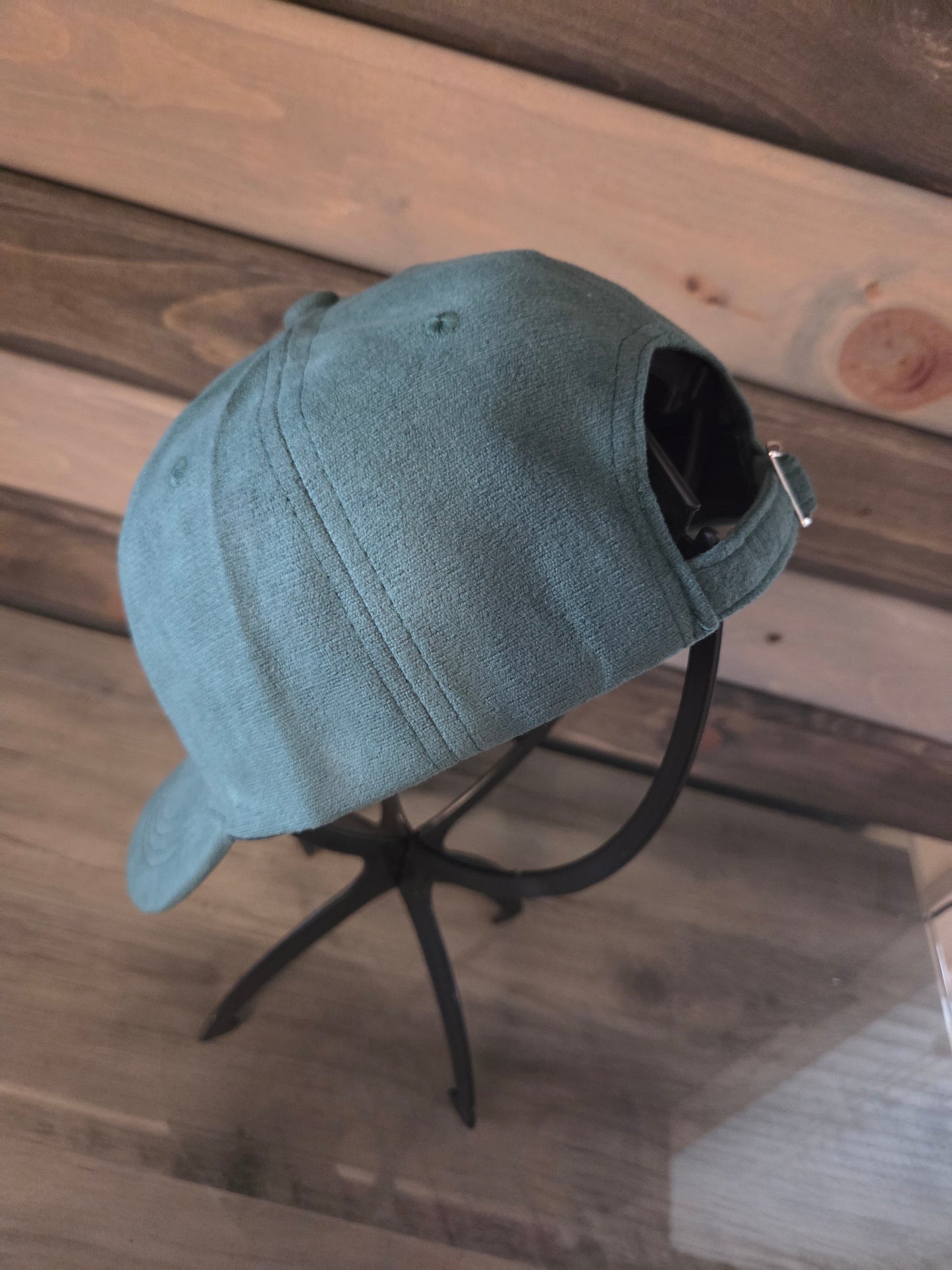 Suede Baseball Cap Plain - Green